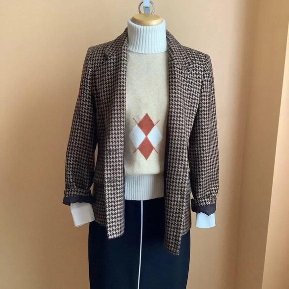 HEMMOND Argyle Cashmere Blend Sweater Vest Size L - Picture 14 of 15